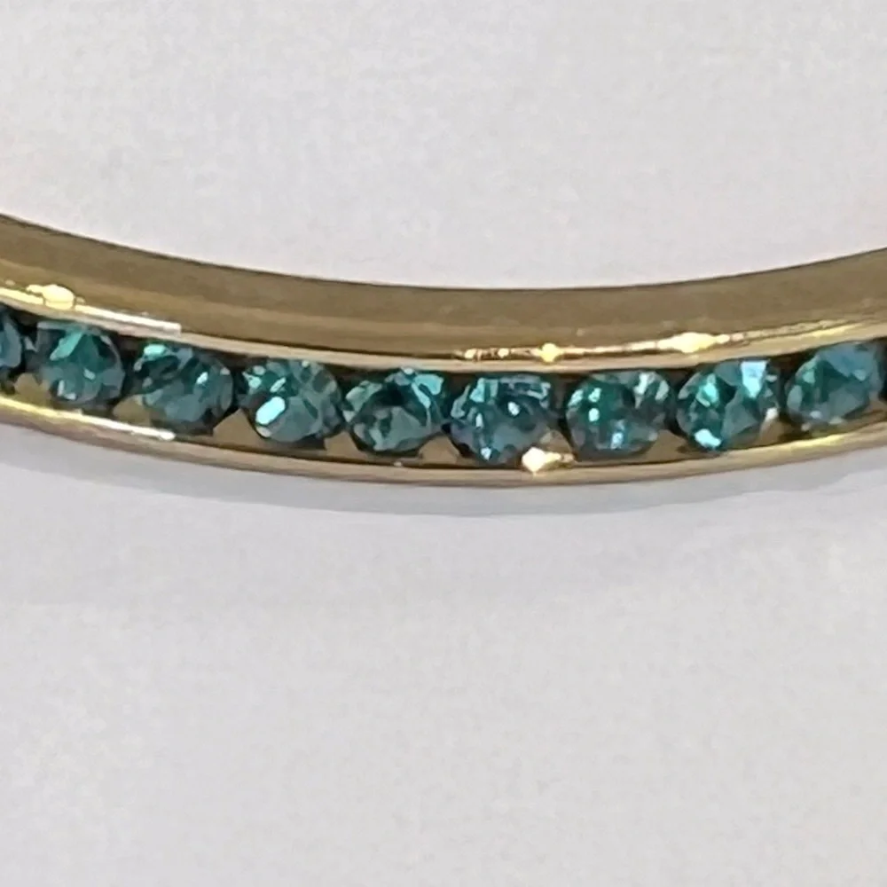 NWT Coach Pave Bangle (Color: Gold/Turquoise)
